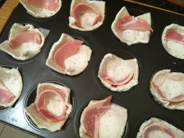 Step 2 Bacon and Egg tarts