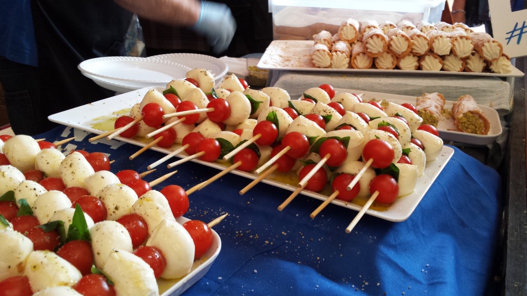 Cheese skewers and ricotta cannoli from Amore Cheese and La Latteria