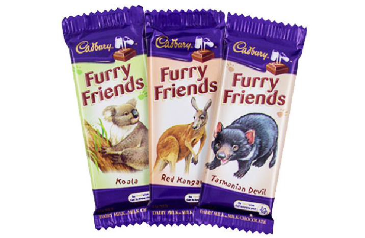 Food Gifts for Aussie Expats Cadbury Furry Friends 