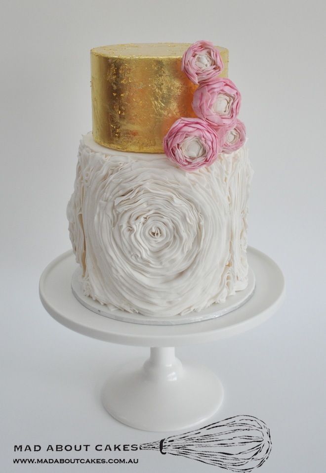 Mad About Cakes pink and white two tier