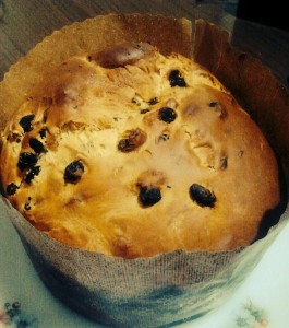 The Panettone baked and ready to eat