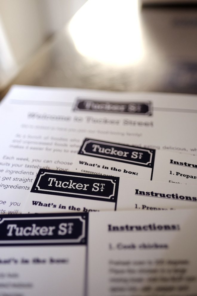 Tucker Street recipe cards