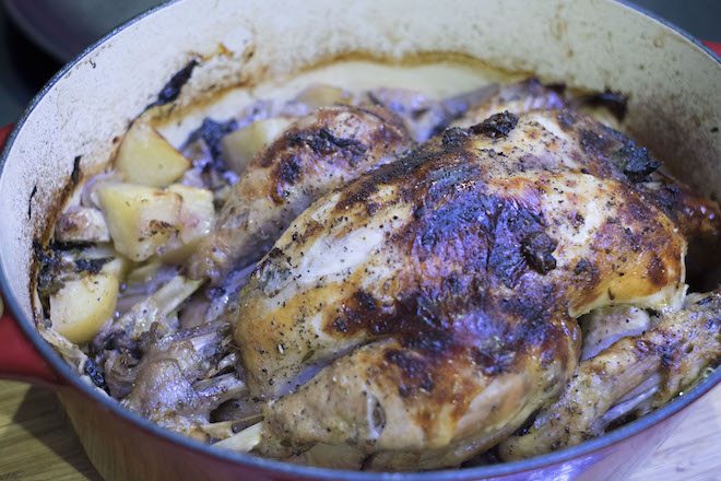 Cider Roast Chicken Recipe close up