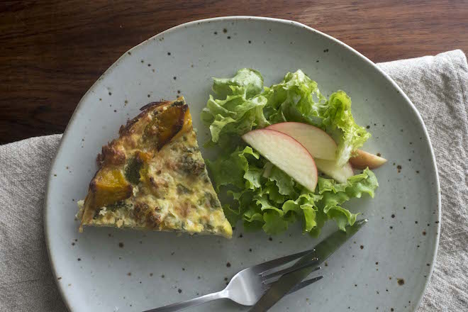 Pumpkin and Broccoli Quiche landscape two